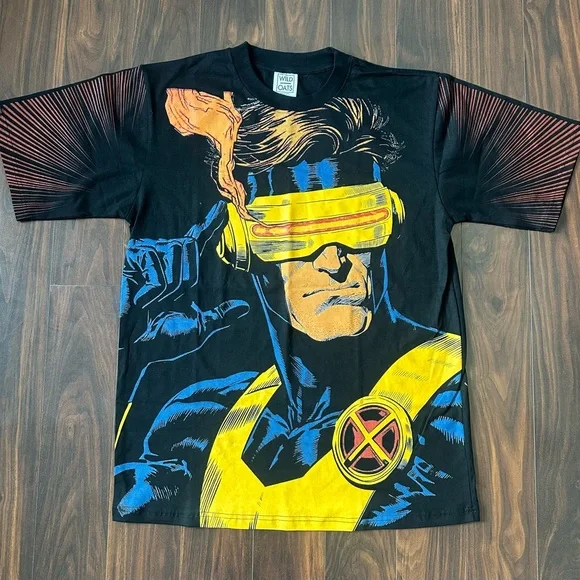 Cyclops X-Men AOP Marvel All Over Print Size XL Double Sided Modern T-Shirt - Picture 1 of 2